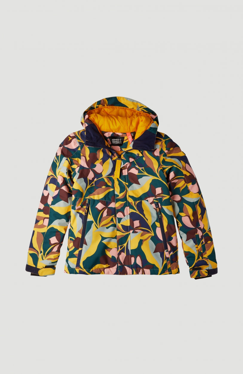 Allover Snow Jacket | Green With Pink or Purple