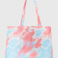 Coastal Print Tote Bag | Pink Ice Cube Tie Dye