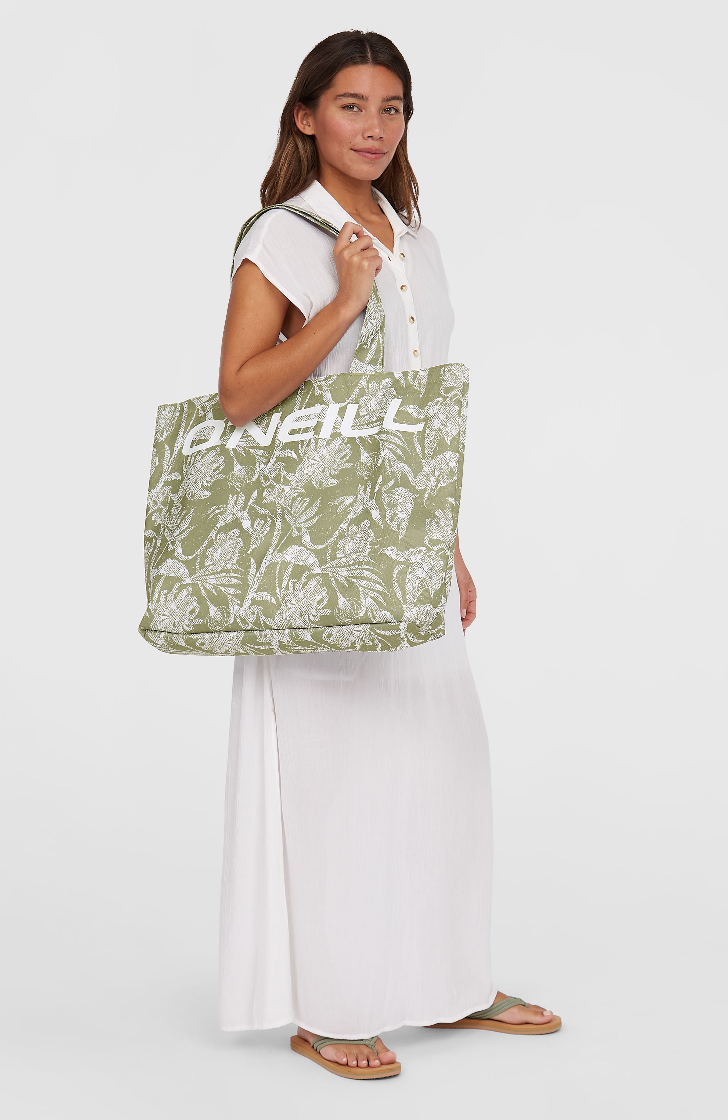 Coastal Print Tote Bag | Green Textured Jungle – O'Neill
