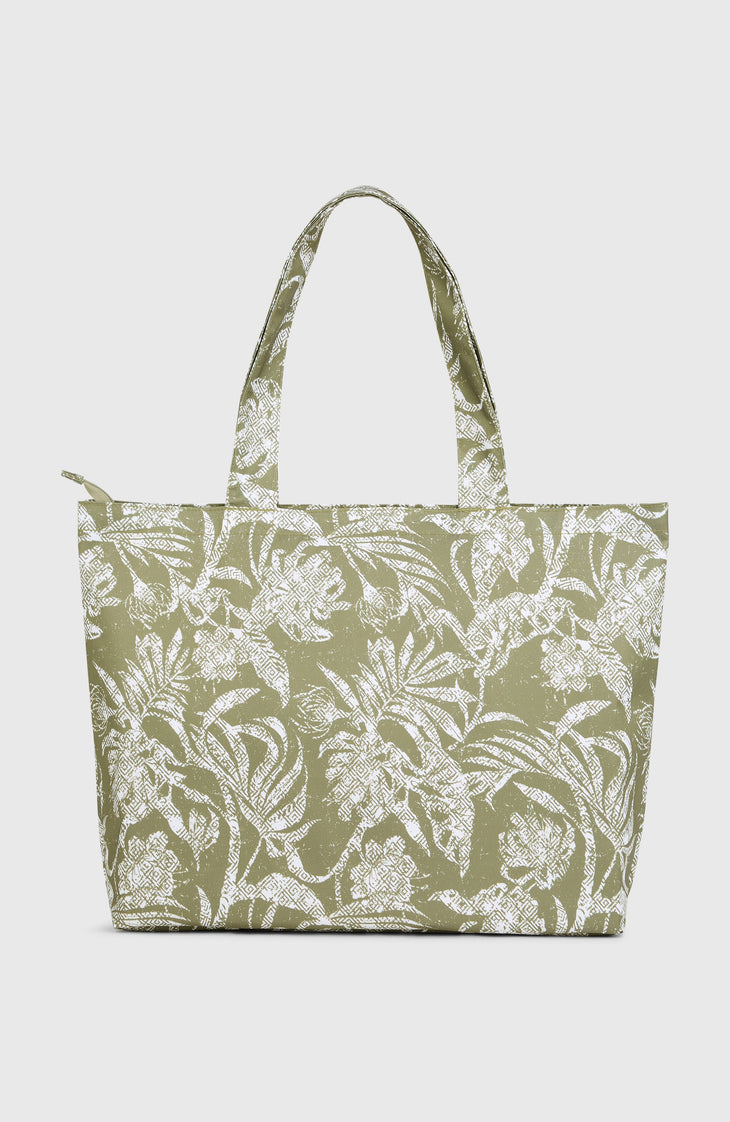 Coastal Print Tote Bag | Green Textured Jungle