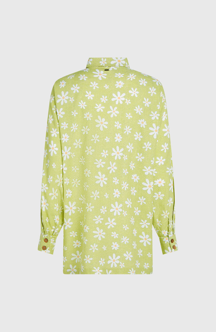Beach Vintage Long Shirt | Green Daisyline