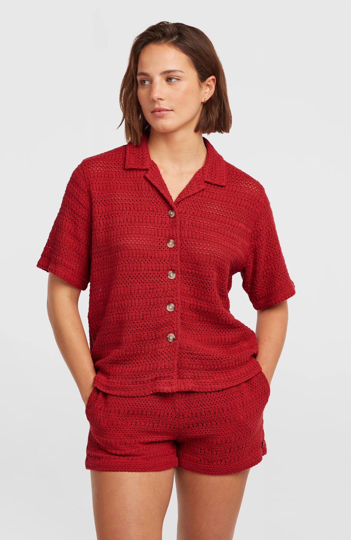 O'Riginals Crochet Shirt | Midnight Poppy