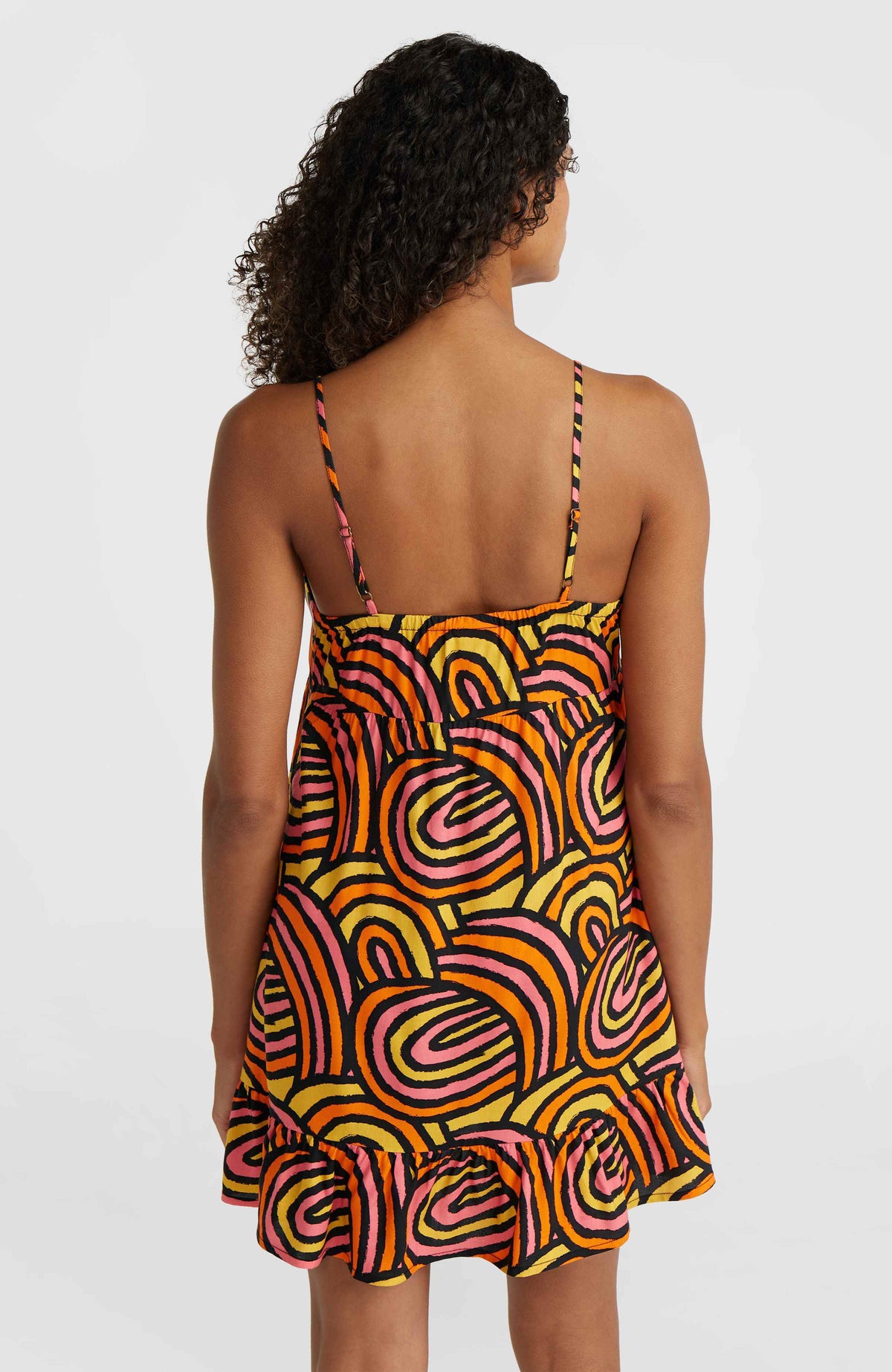 Malu Beach Dress | Orange Rainbow Stripe