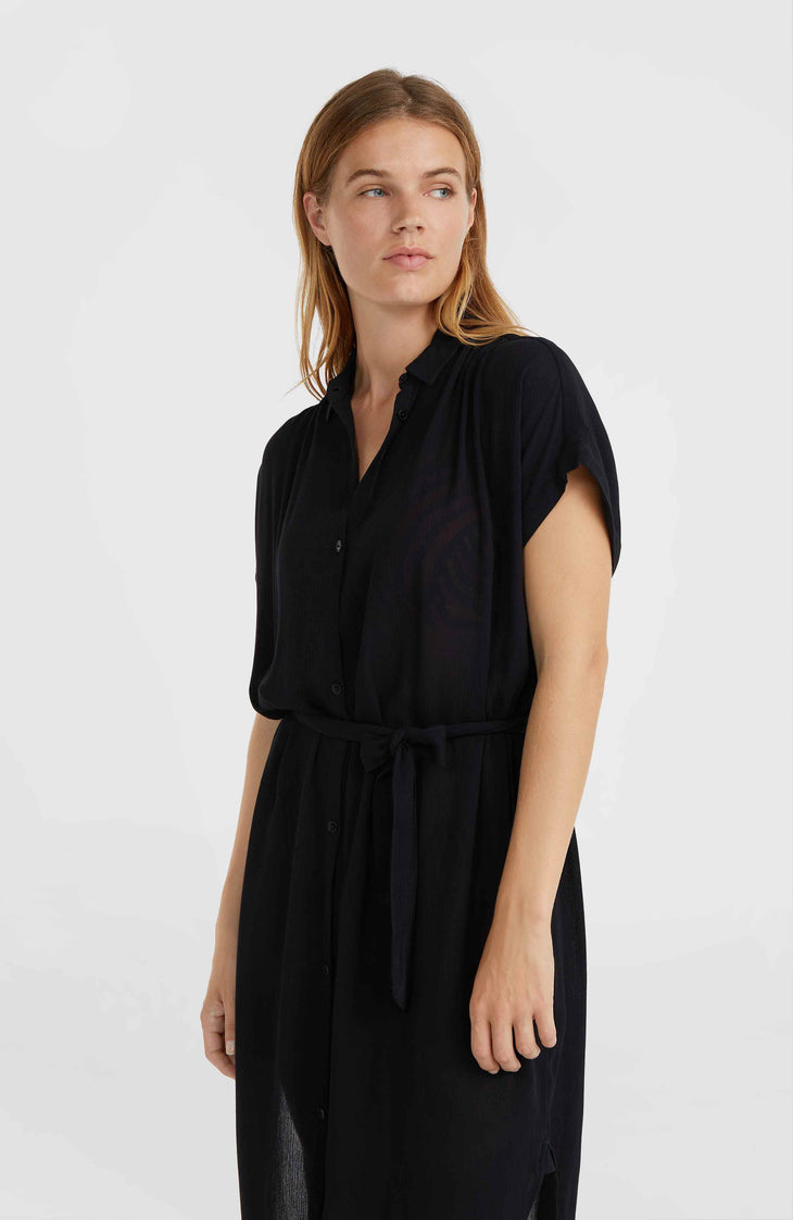 Cali Beach Shirt Dress | Black Out