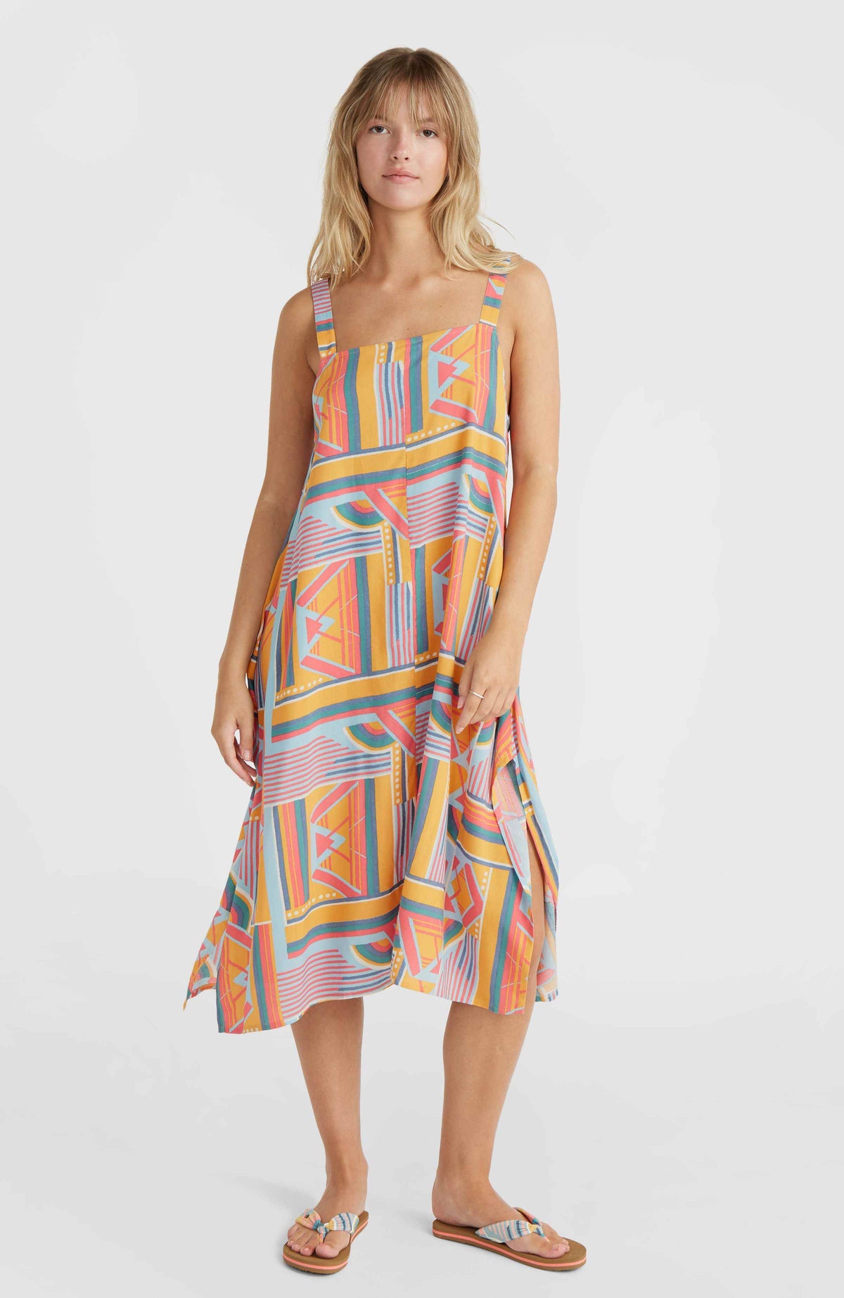 Miranda Women Of The Wave Dress | Yellow Art Geo