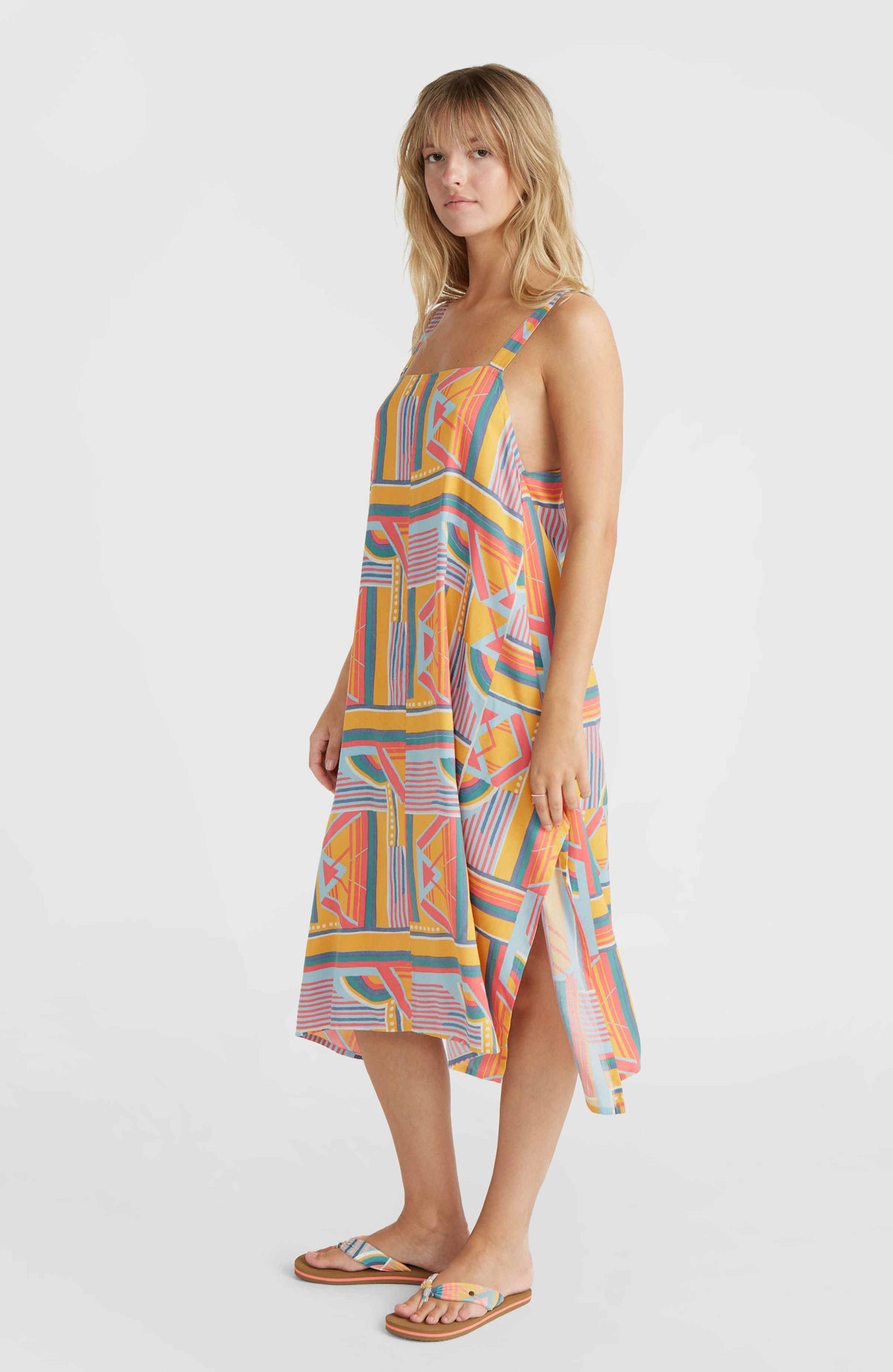 Miranda Women Of The Wave Dress | Yellow Art Geo