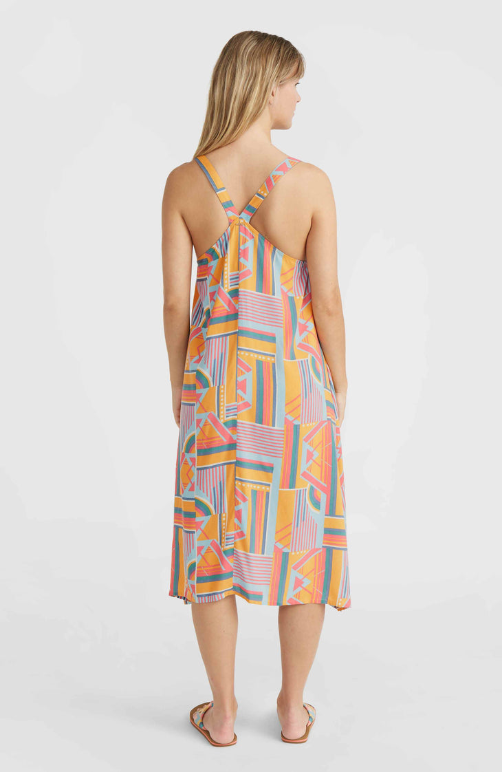 Miranda Women Of The Wave Dress | Yellow Art Geo
