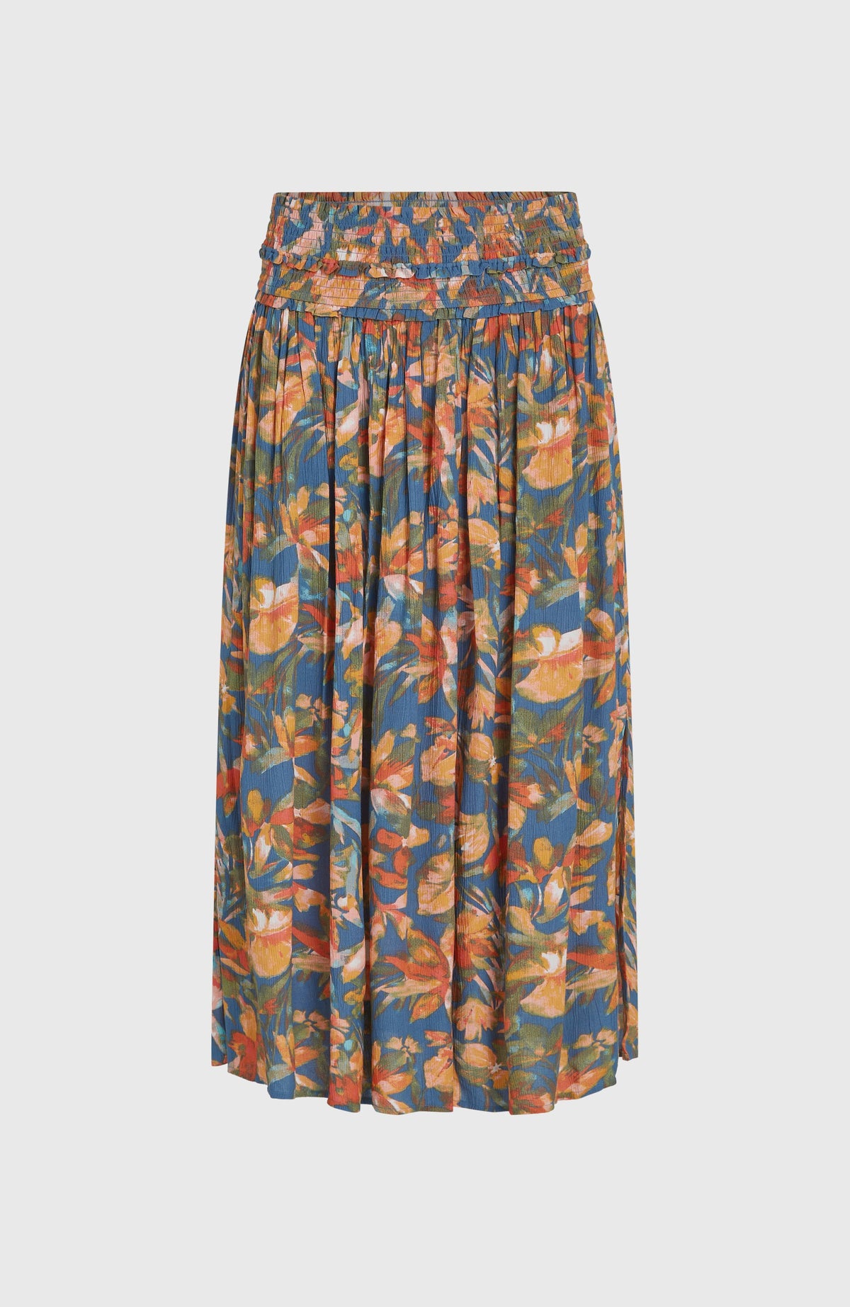 Devyn Maxi Skirt | Blue Painted Tropics