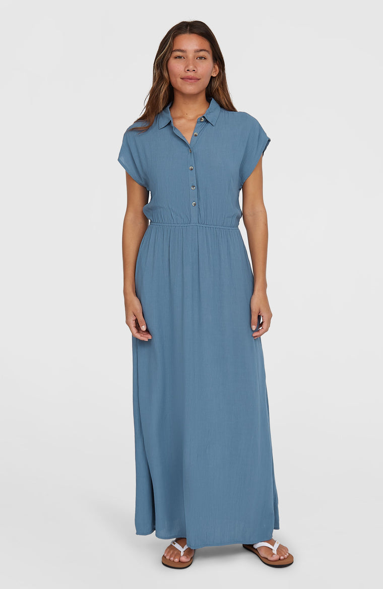 Lori Maxi Shirt Dress | Copen Blue Lori Maxi Shirt Dress | Copen Blue