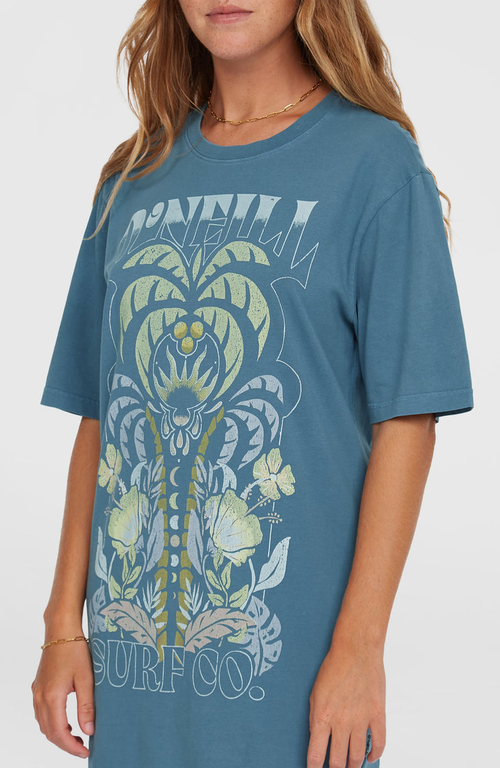 Beach Vintage Tee Dress | Copen Blue