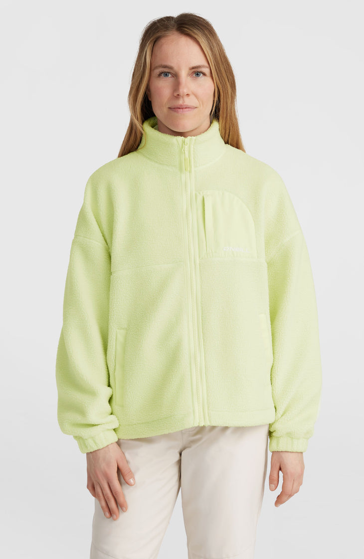 High-Pile Full-Zip Fleece | Lime Wash