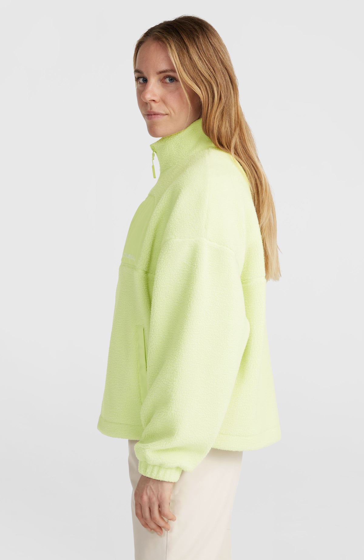 High-Pile Full-Zip Fleece | Lime Wash