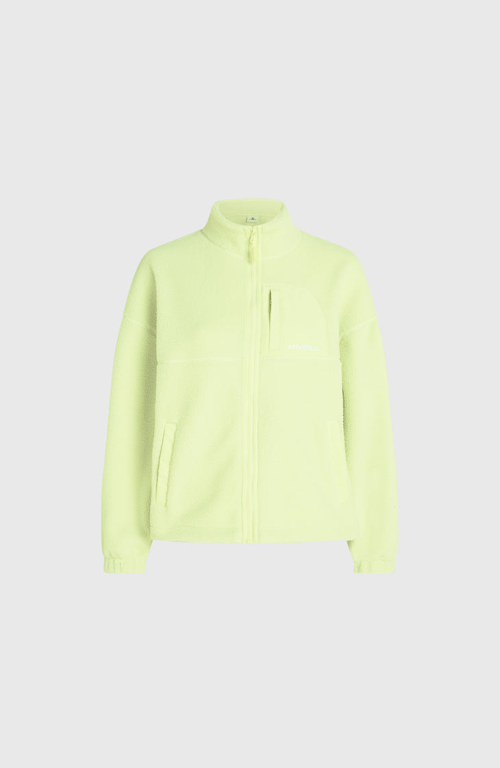 High-Pile Full-Zip Fleece | Lime Wash