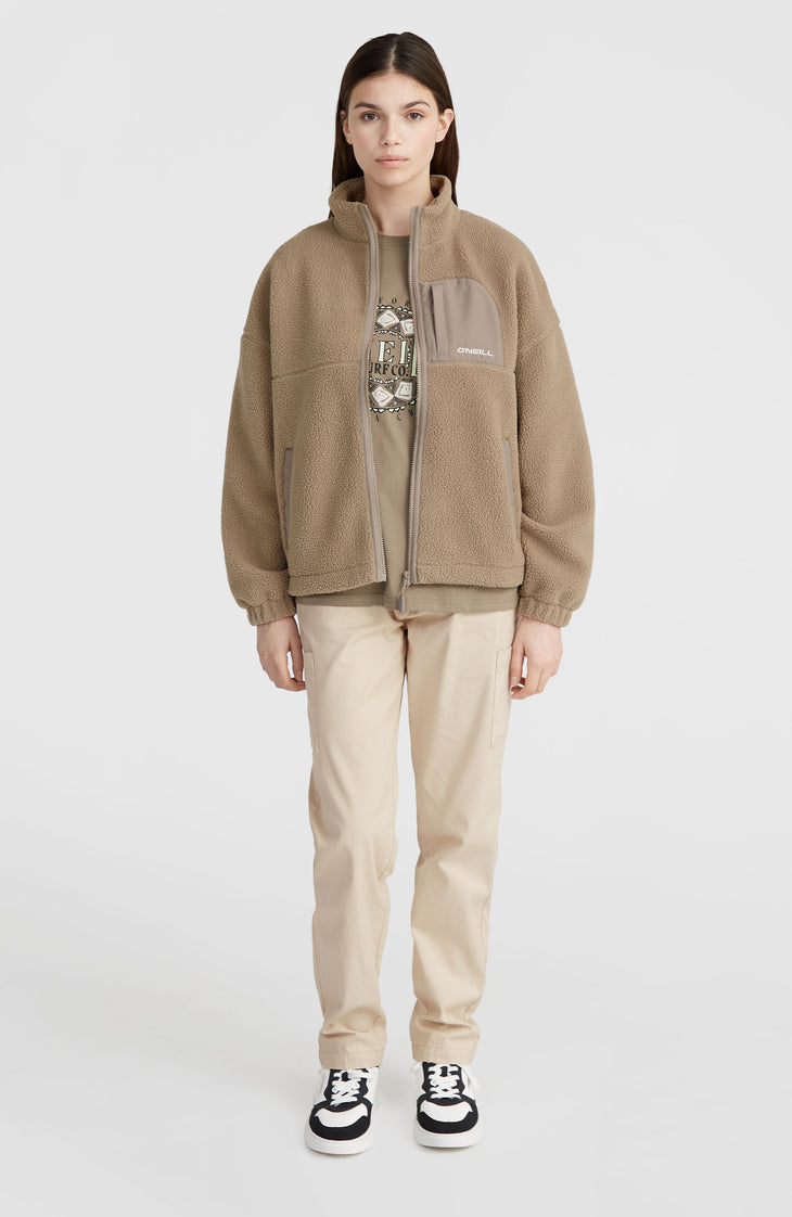 High-Pile Full-Zip Fleece | Concrete