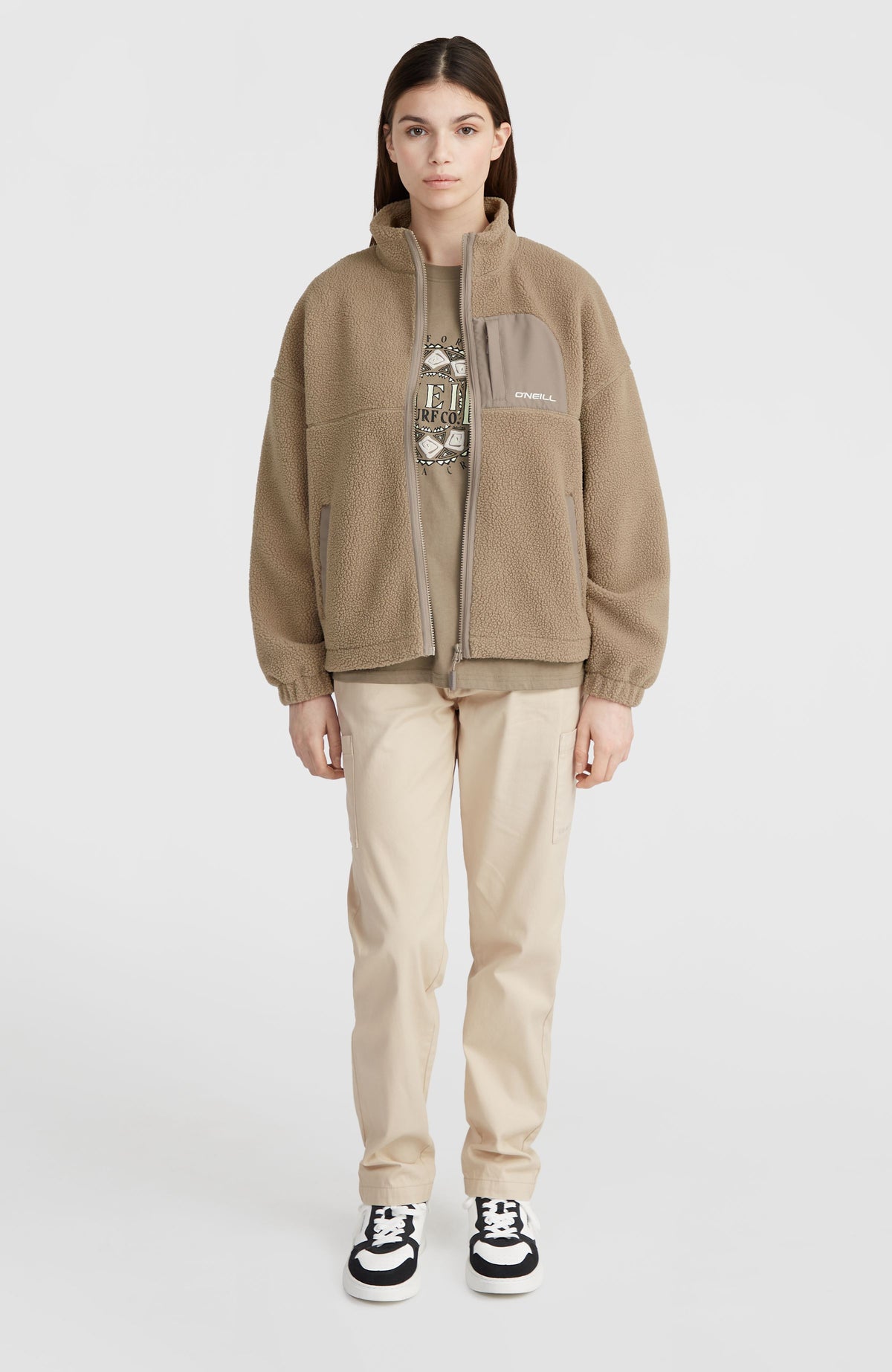 High-Pile Full-Zip Fleece | Concrete