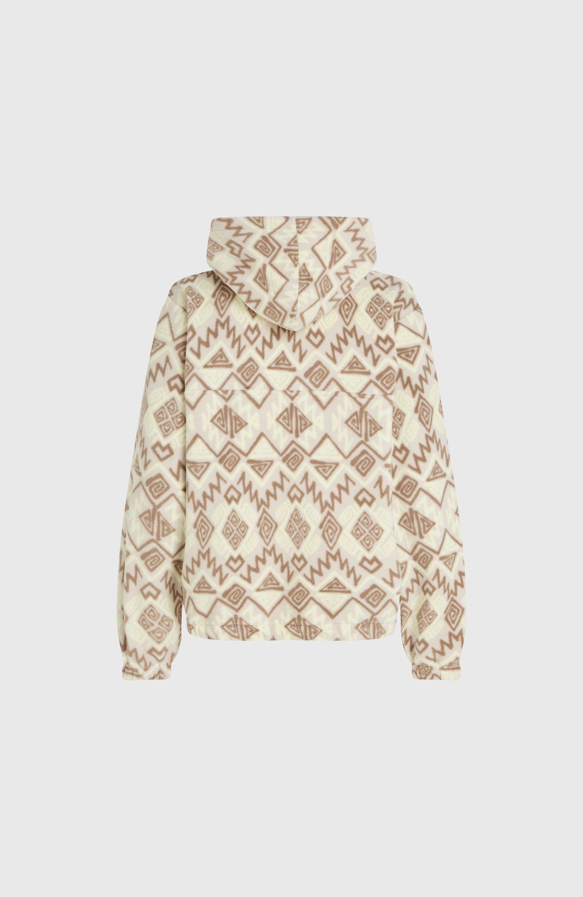 Superfleece Half-Zip Hoodie | Grey Retro Ikat