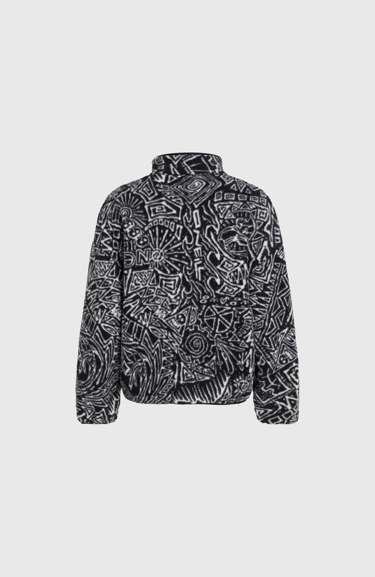Surf Heroes High-Pile Fleece | White/Black Sketcheritage