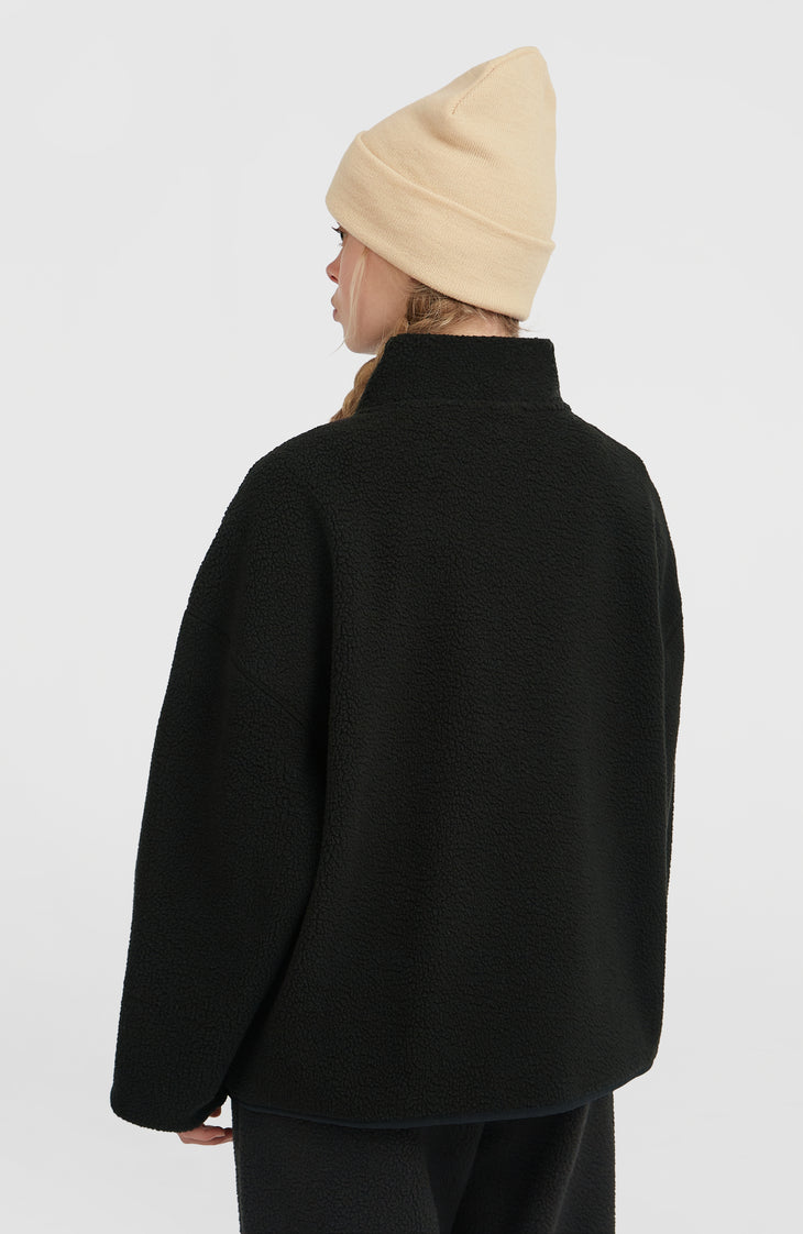 Must-Have High-Pile Full-Zip Fleece | Black Out