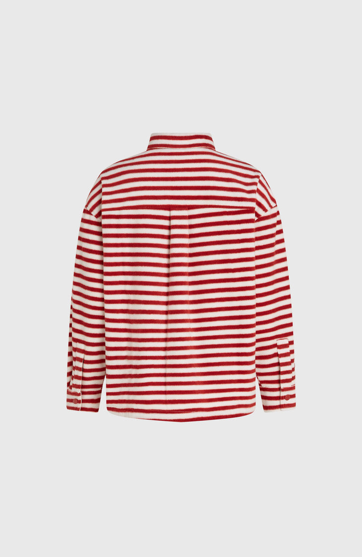 O'Riginals Superfleece Shirt | White/Red Originals Stripe