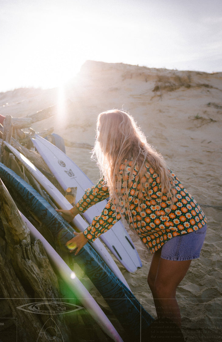 O'Riginals Superfleece Shirt | Green Retro Flower