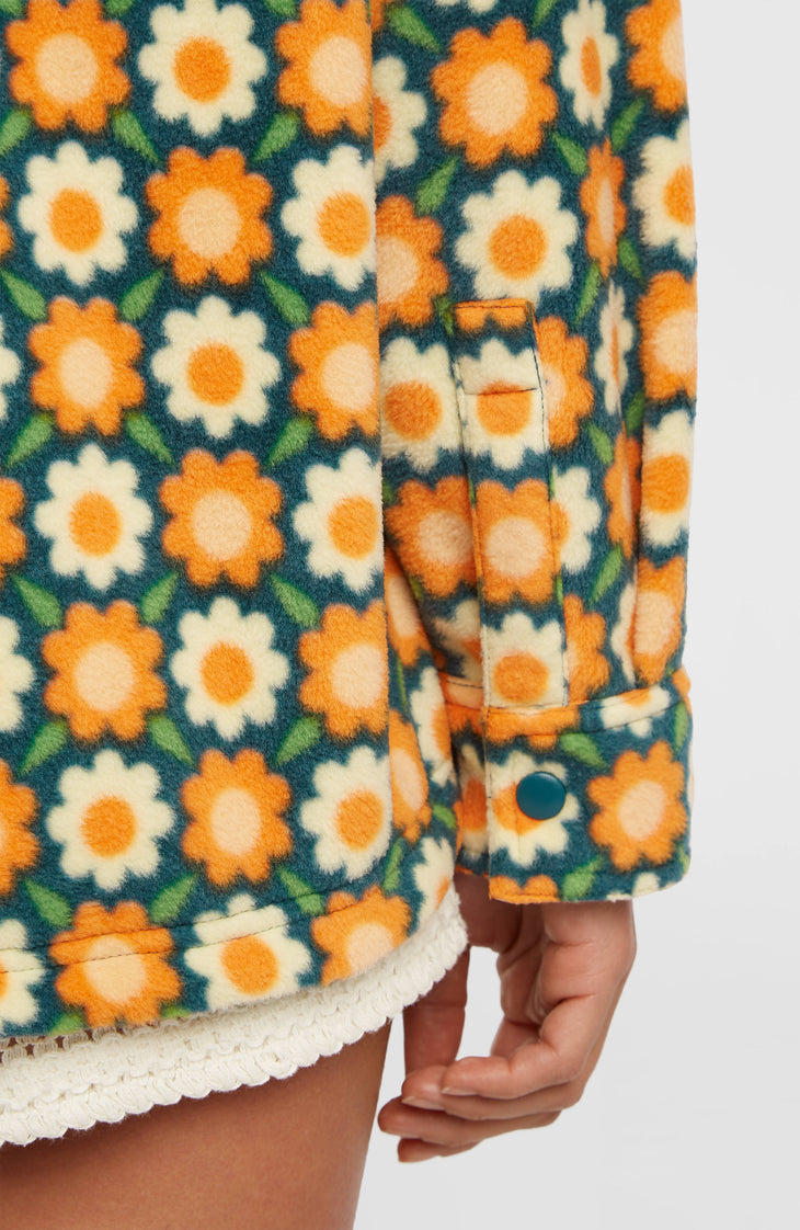 O'Riginals Superfleece Shirt | Green Retro Flower