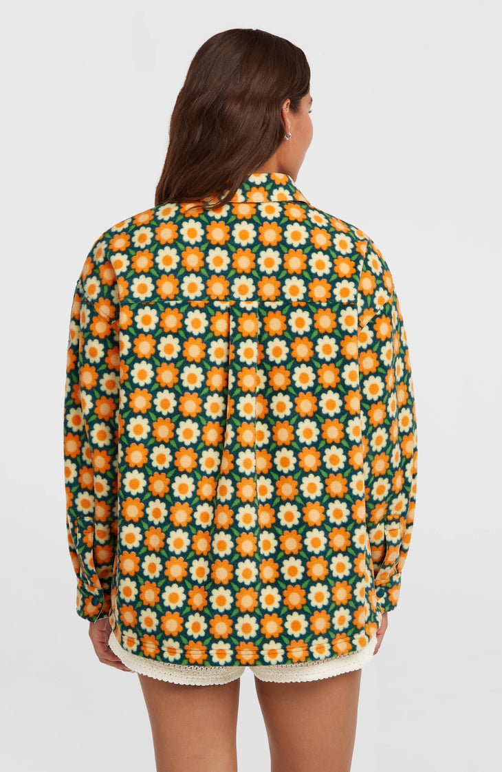 O'Riginals Superfleece Shirt | Green Retro Flower