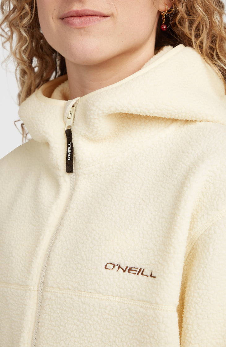 Must-Have Long Full-Zip High-Pile Fleece | Linen White