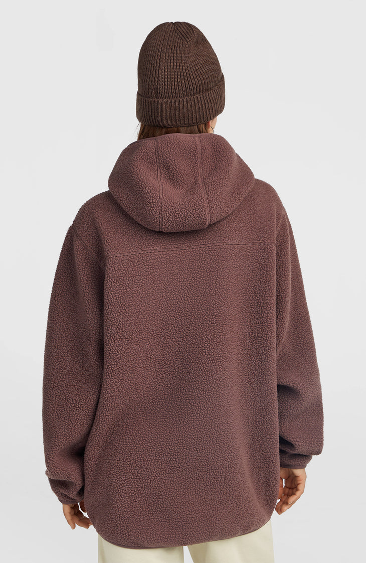 Must-Have Long Full-Zip High-Pile Fleece | Purple Gray