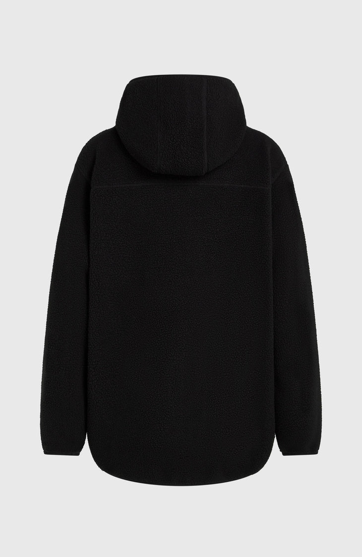 Must-Have Long Full-Zip High-Pile Fleece | Black Out