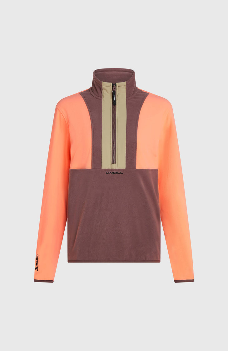 FWC'Cruz Triple Polartec® Half-Zip Fleece | Funky Peach Colour Block