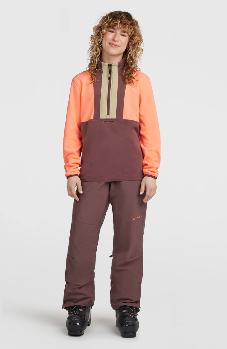 FWC'Cruz Triple Polartec® Half-Zip Fleece | Funky Peach Colour Block