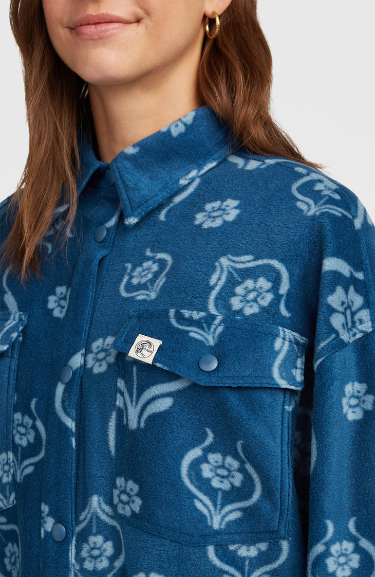 O'Riginals Superfleece Shirt | Blue Artdeco Floral