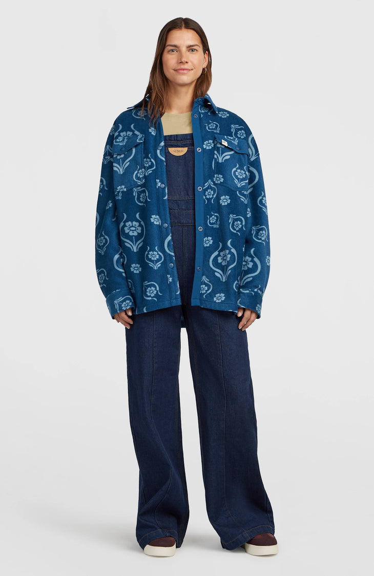 O'Riginals Superfleece Shirt | Blue Artdeco Floral