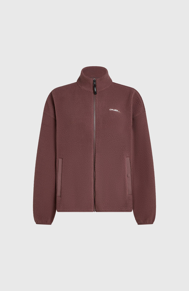 Must-Have High-Pile Full-Zip Fleece | Purple Gray