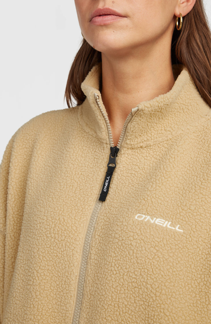 Must-Have High-Pile Full-Zip Fleece | Olive Blush