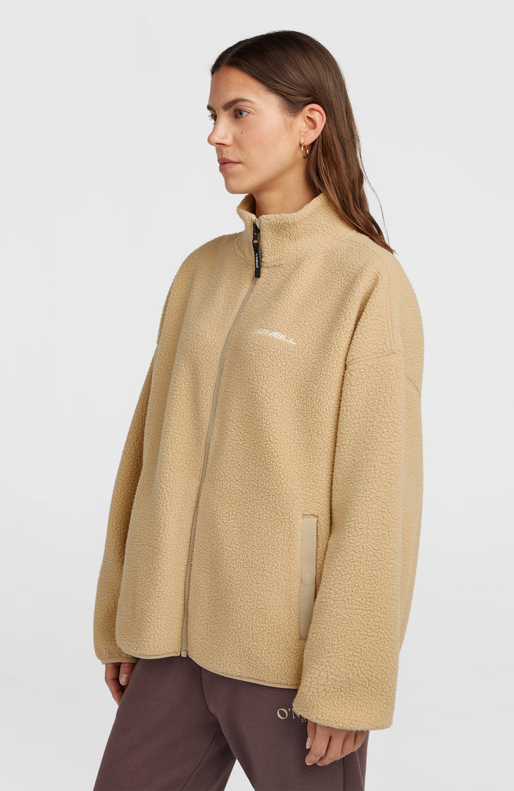 Must-Have High-Pile Full-Zip Fleece | Olive Blush