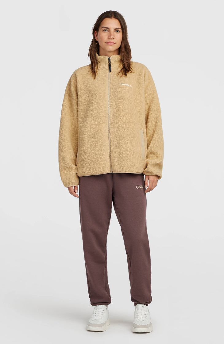 Must-Have High-Pile Full-Zip Fleece | Olive Blush