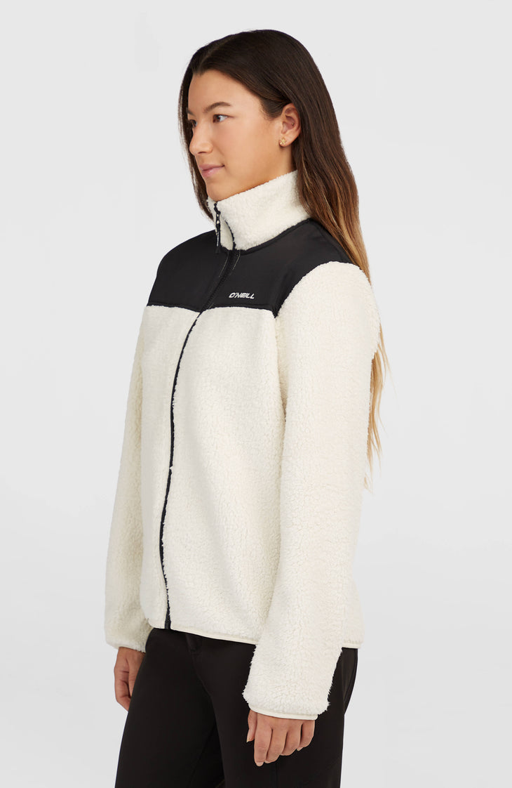 FWC'Cruz Fuzzy Full-Zip Fleece | Linen White Colour Block