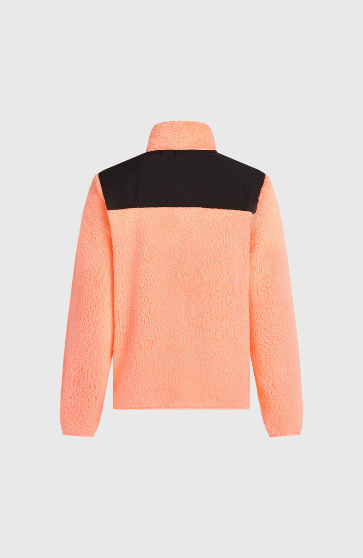 FWC'Cruz Fuzzy Full-Zip Fleece | Funky Peach Colour Block