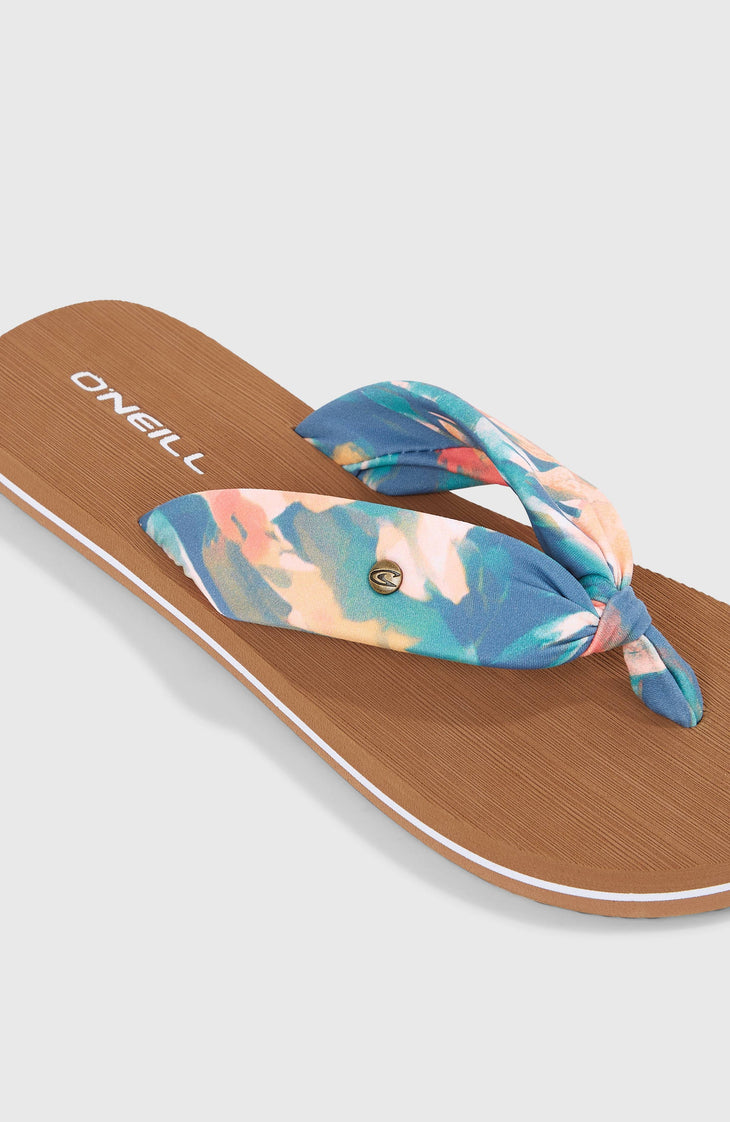 Ditsy Sun Sandals | Blue Painted Tropics