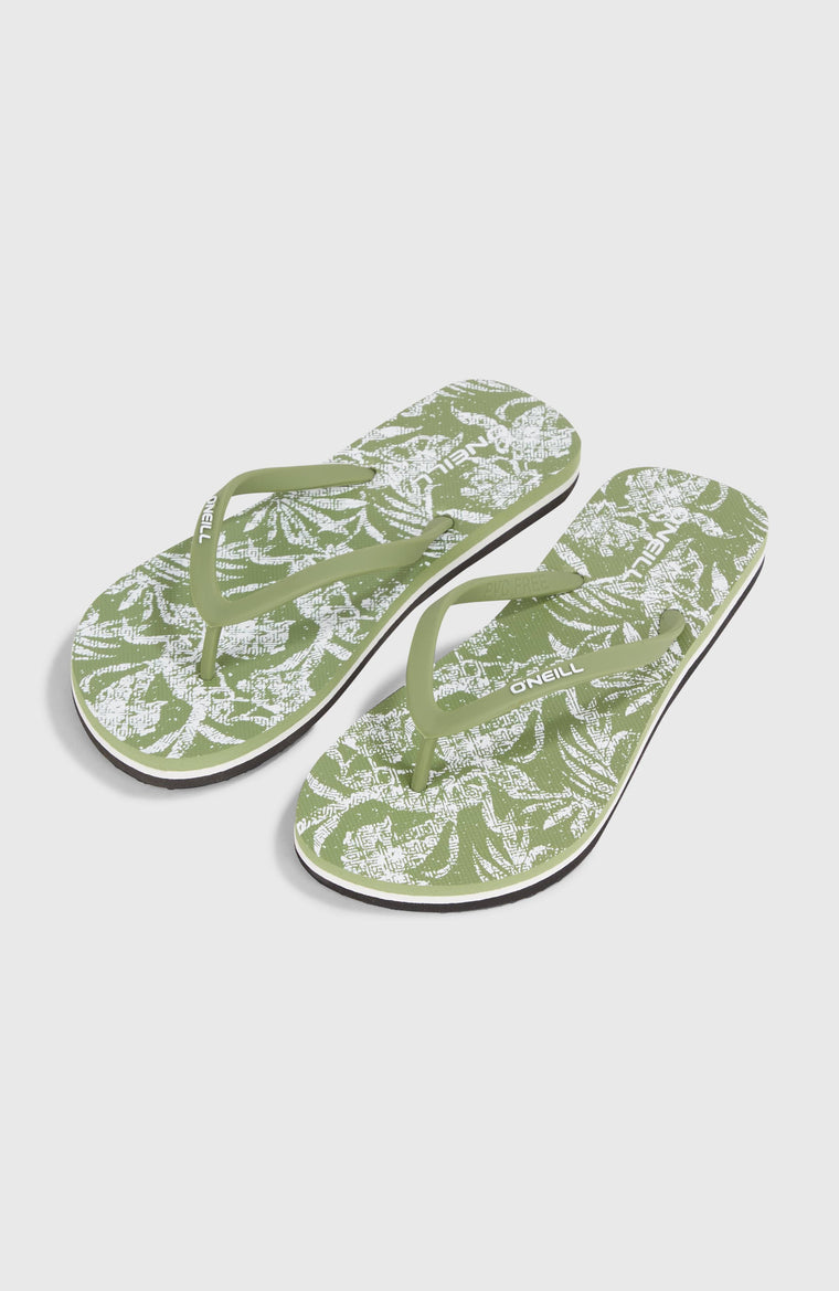 Profile Graphic Sandals | Green Textured Jungle Profile Graphic Sandals | Green Textured Jungle
