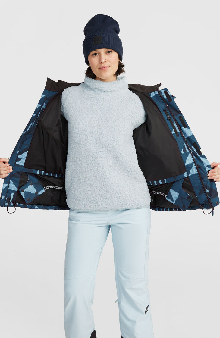 Z.E.N. Puffer Hybrid Snow Jacket | Blue Triangle Ikat