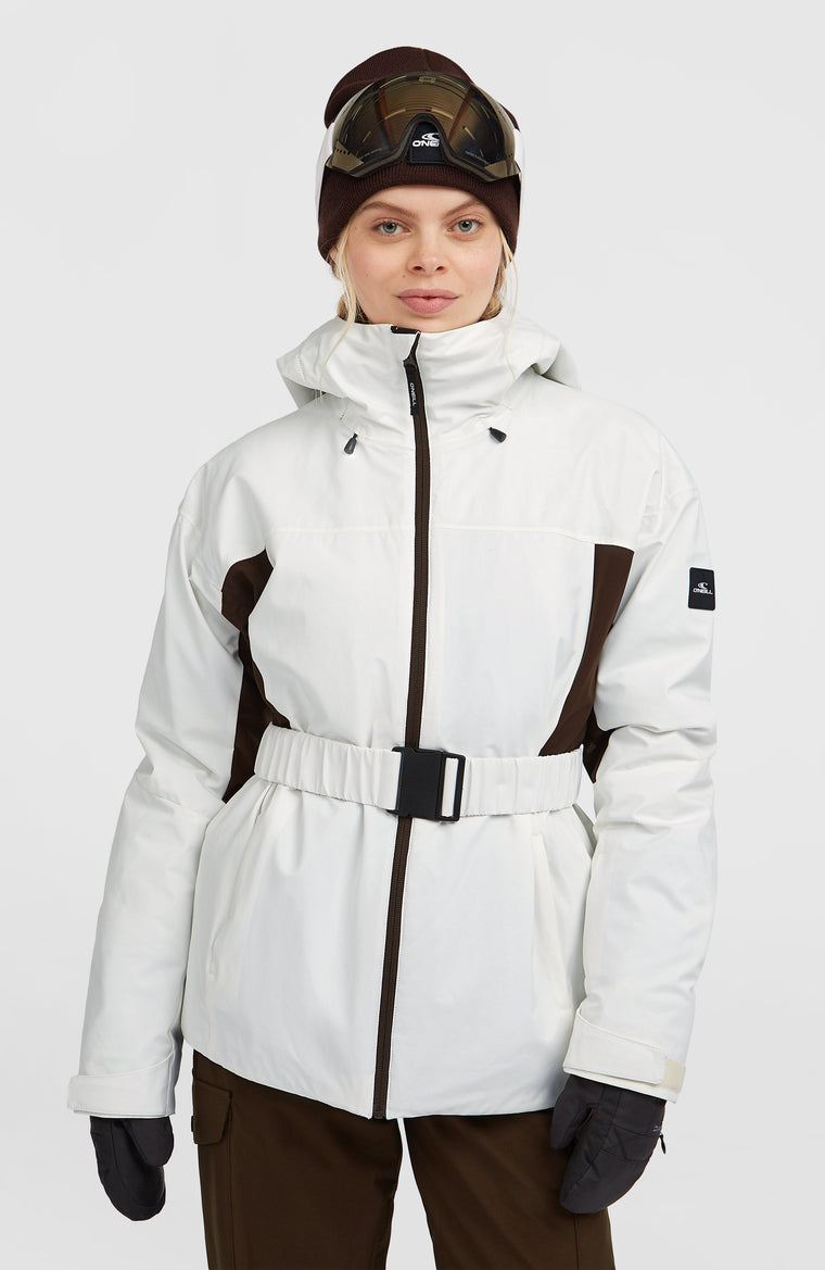 FWC'Cruz Hybrid Belted Snow Jacket | Snow White Colour Block FWC'Cruz Hybrid Belted Snow Jacket | Snow White Colour Block