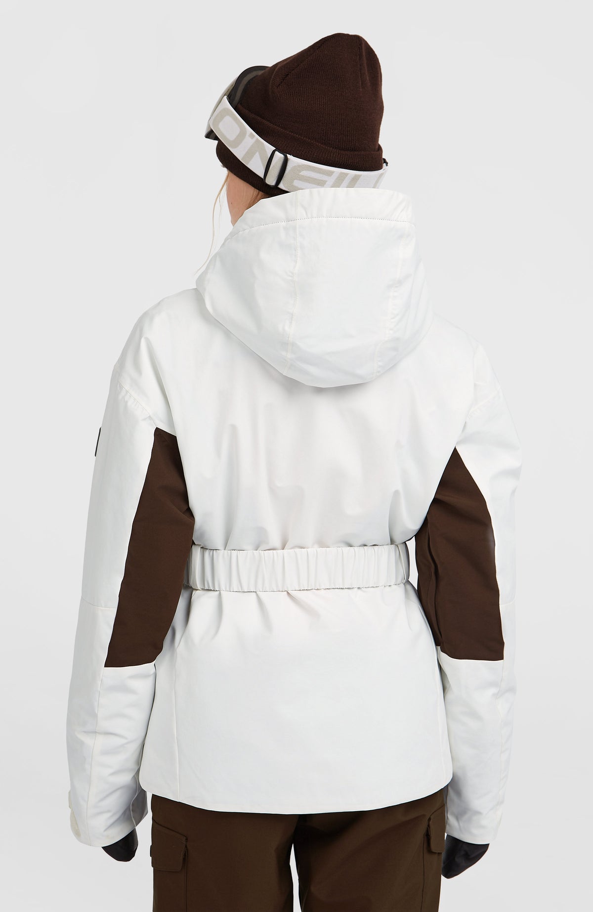 FWC'Cruz Hybrid Belted Snow Jacket | Snow White Colour Block