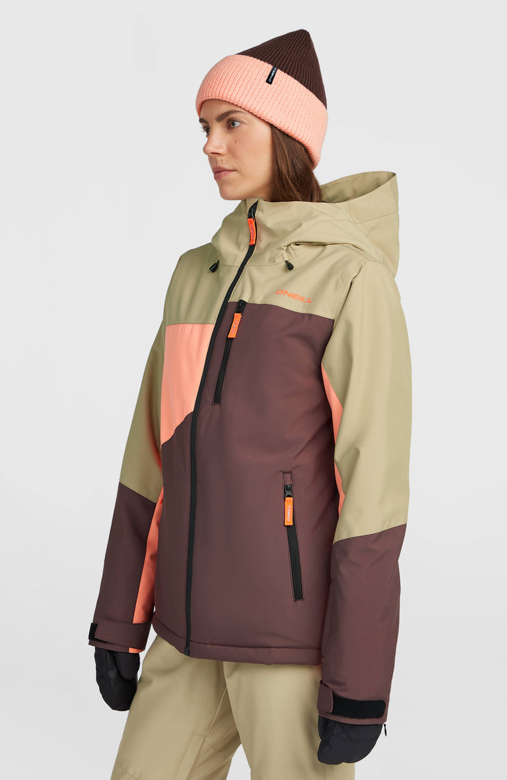 FWC'Cruz Triple Snow Jacket | Olive Blush Colour Block