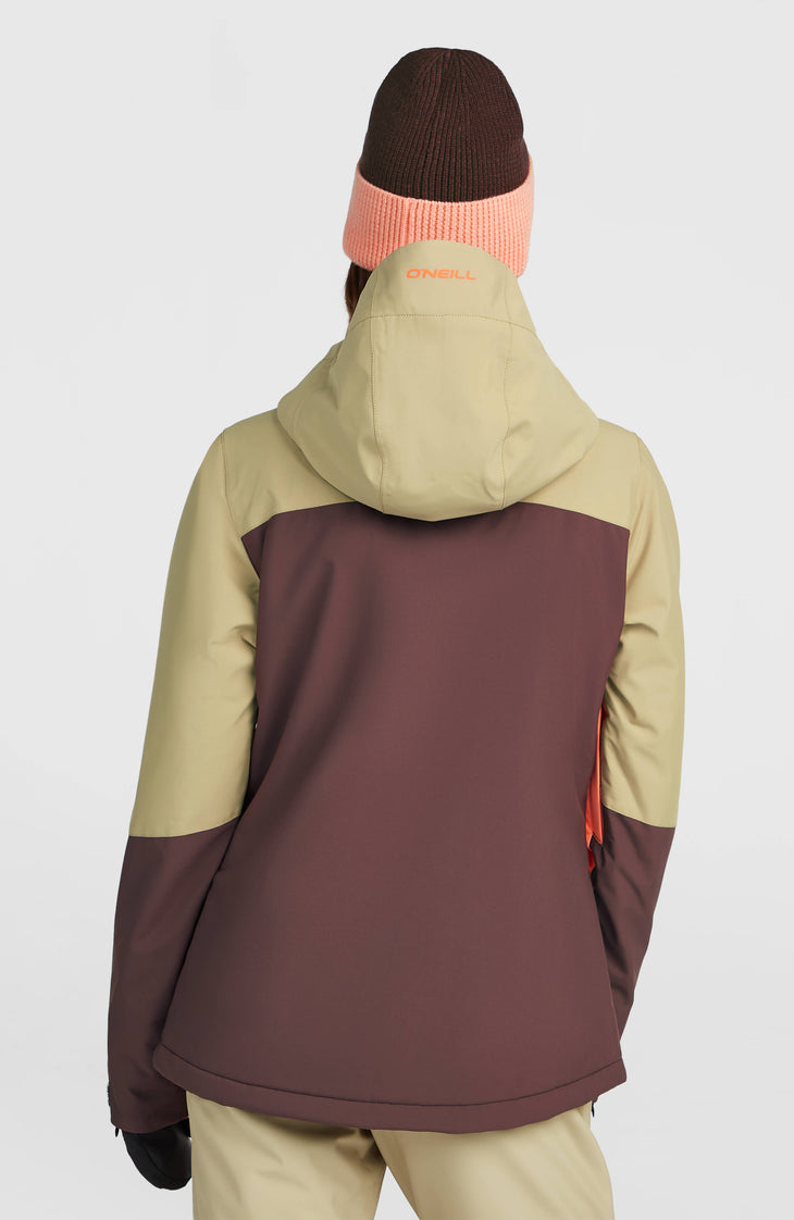 FWC'Cruz Triple Snow Jacket | Olive Blush Colour Block