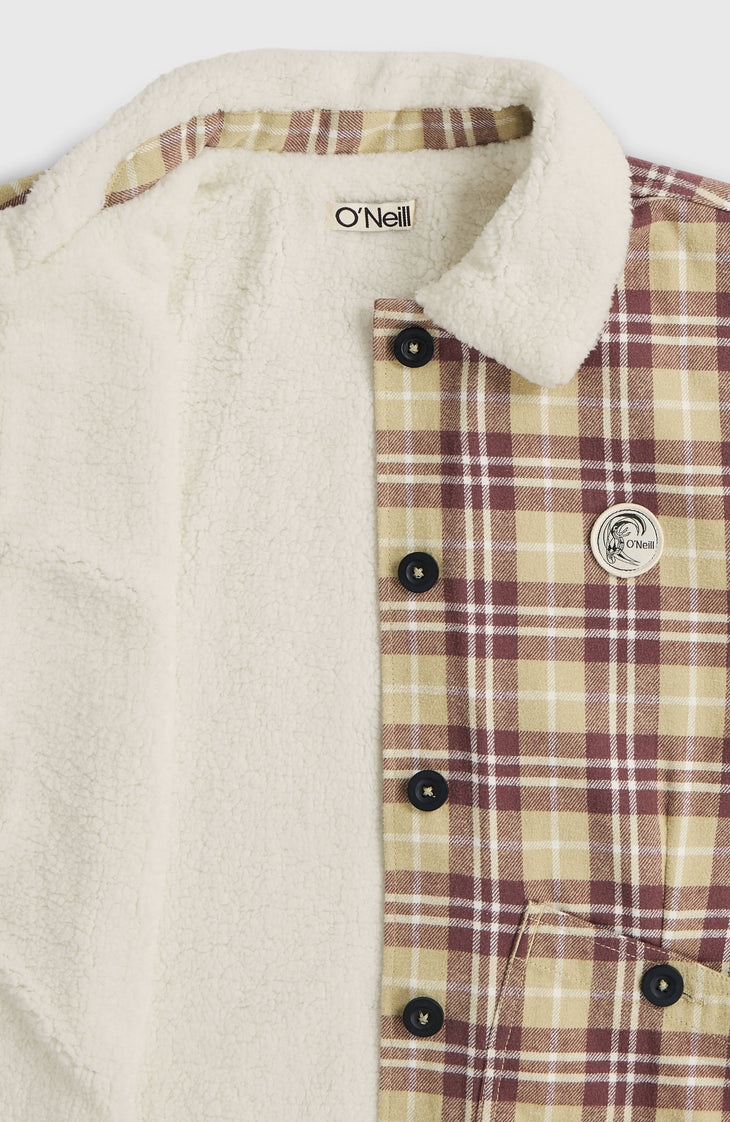 O'Riginals Fleece-Lined Jacket | Beige Check Flannel