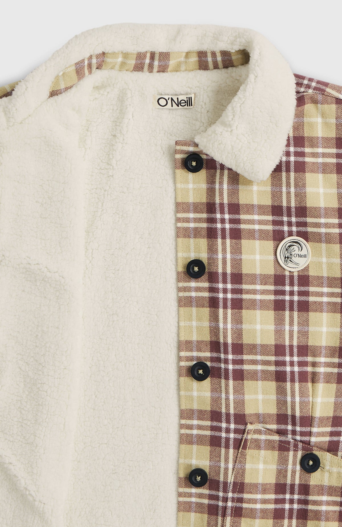 O'Riginals Fleece-Lined Jacket | Beige Check Flannel