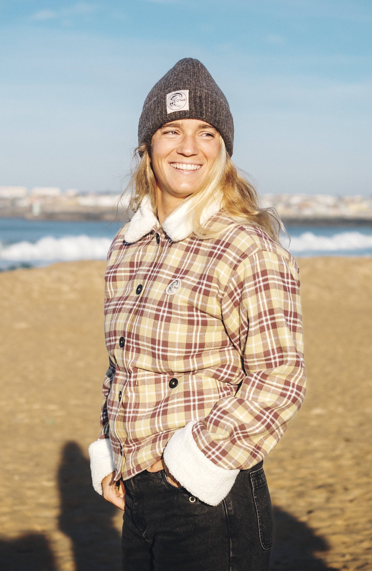 O'Riginals Fleece-Lined Jacket | Beige Check Flannel
