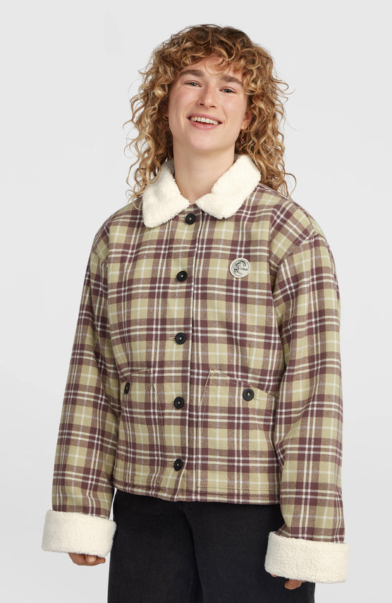 O'Riginals Fleece-Lined Jacket | Beige Check Flannel